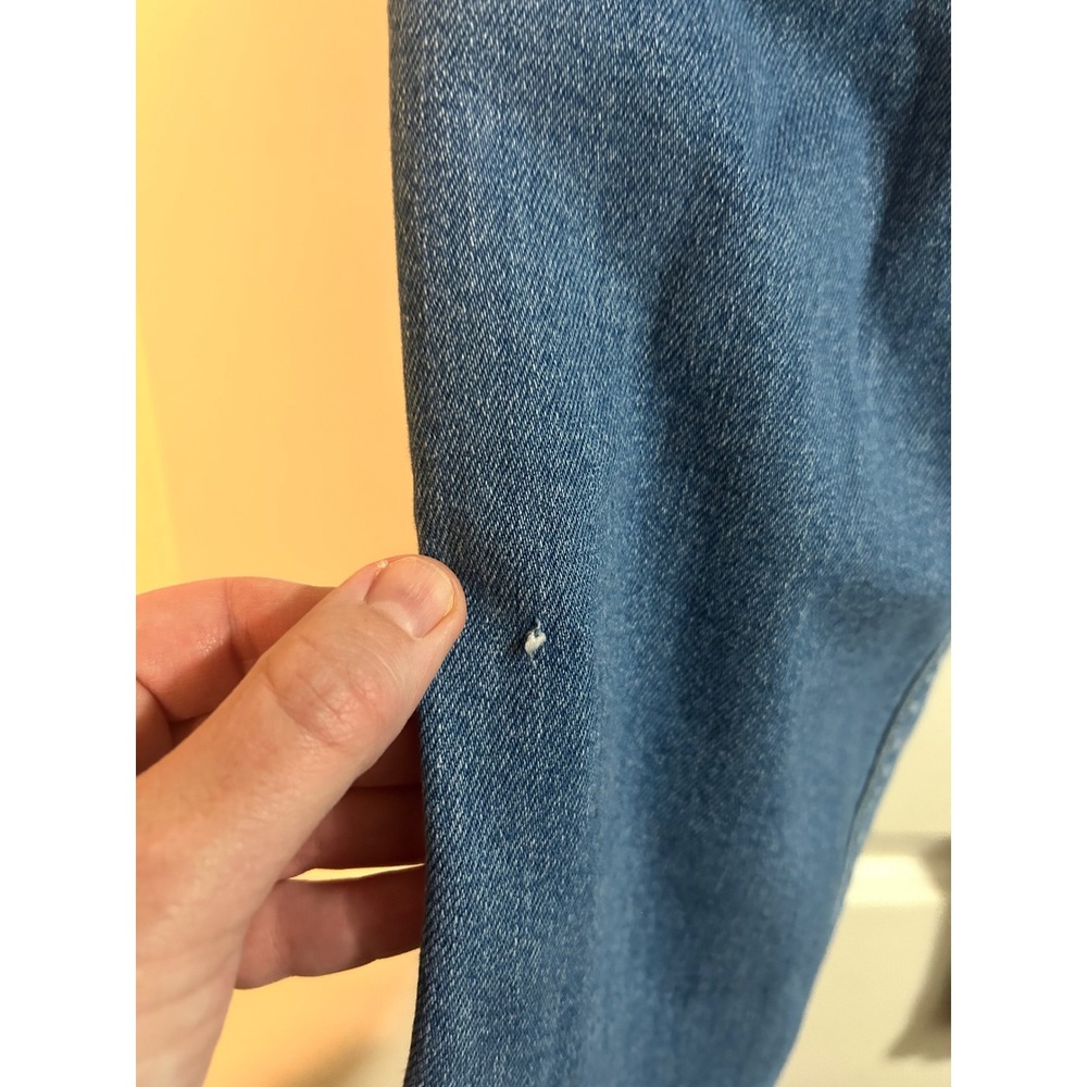 Mother The Tomcat Layover High Rise Straight Leg Jeans Blue Denim Size 26 - Picture 7 of 12